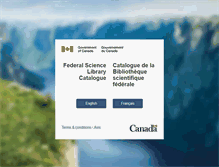 Tablet Screenshot of cat.cisti-icist.nrc-cnrc.gc.ca